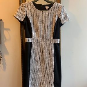 J. Crew Factory color block tweed dress